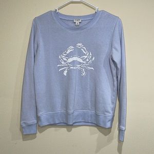J. Crew Light Blue Crab Graphic Sweatshirt - Women's